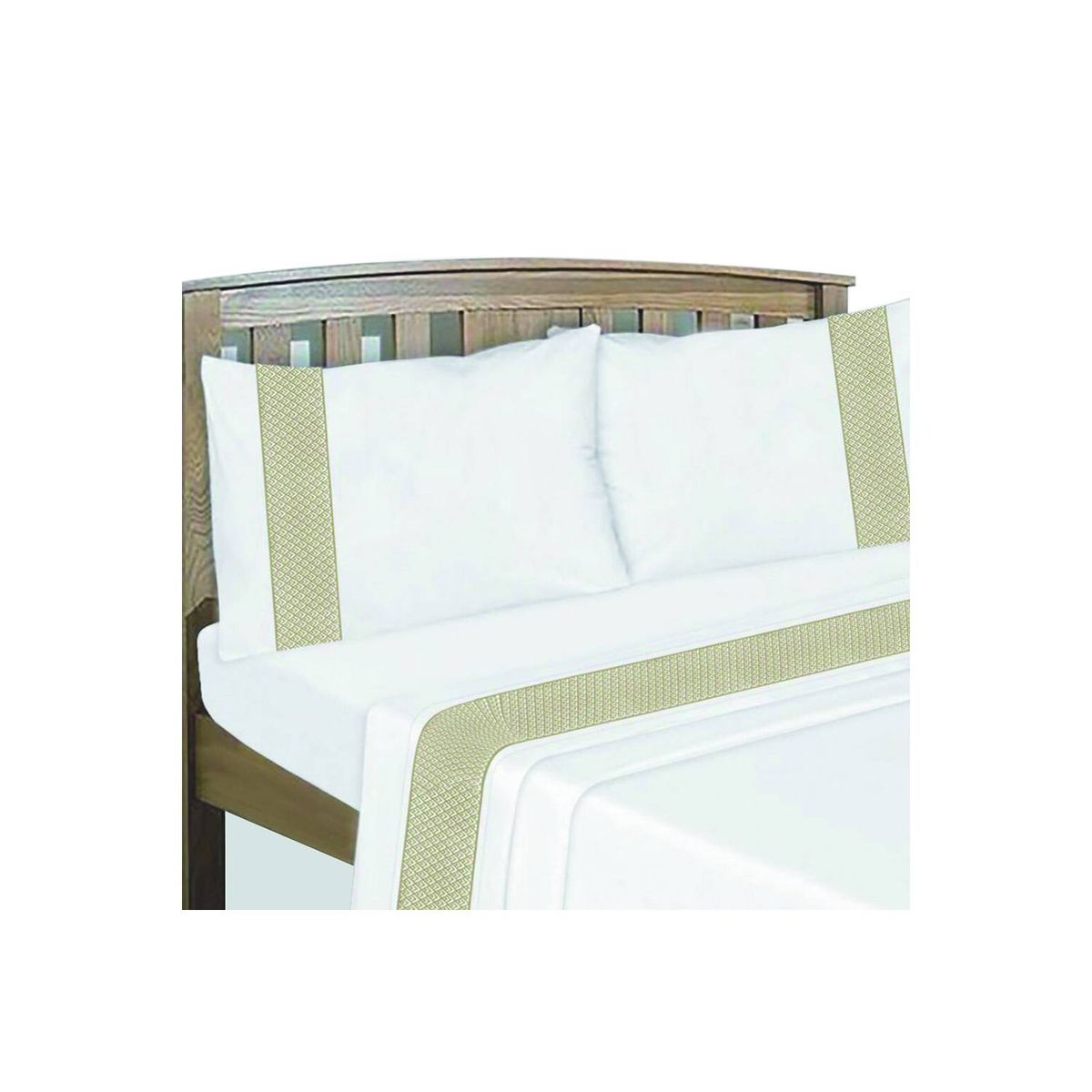 CHANTILLY - Sabanas Bordadas 144H Shine  Collection 1.5 Plazas Oro