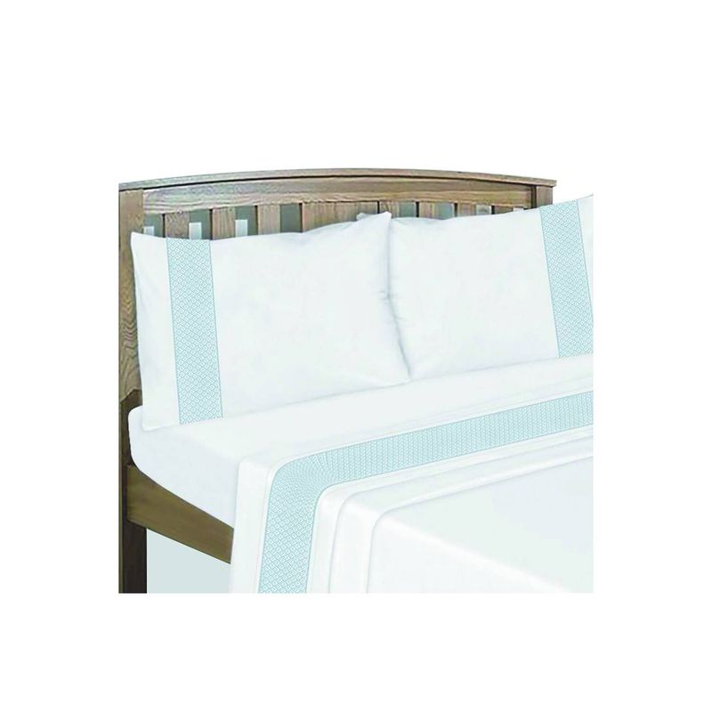 CHANTILLY - Sabanas Bordadas 144H Shine Collection Queen Gris Plata.