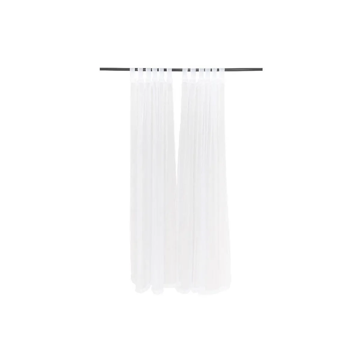 CHANTILLY - Set cortina velo liso presilla 145x230 cm - blanco