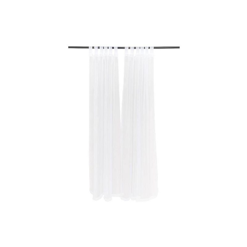 CHANTILLY - Set cortina velo liso presilla 145x230 cm - blanco