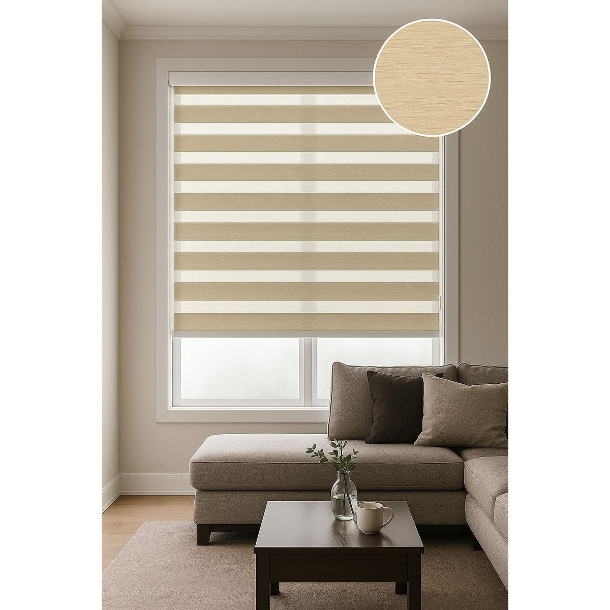 CLEMS CORTINAS - Cortina Roller Duo 105X120 Lino