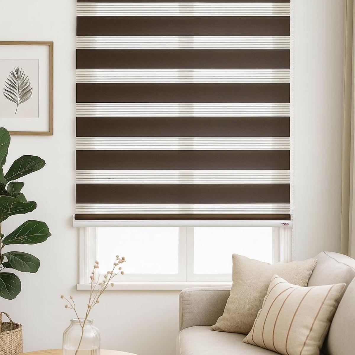 CLEMS CORTINAS - Cortina Roller Duo 105X160 Cafe