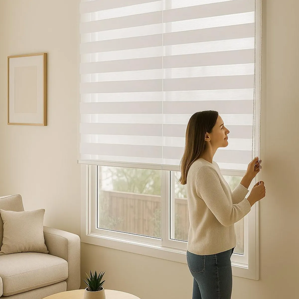 CLEMS CORTINAS - Cortina Roller Duo 165X180 Perla