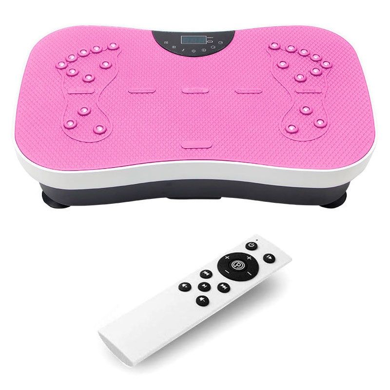 SPORTIME - Plataforma Vibratoria Pro Con Imanes Rosado-Blanco