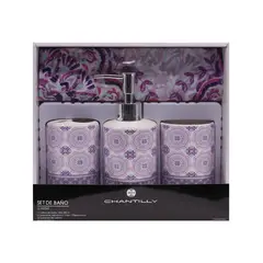 CHANTILLY - Set de baño ceramico 16 piezas