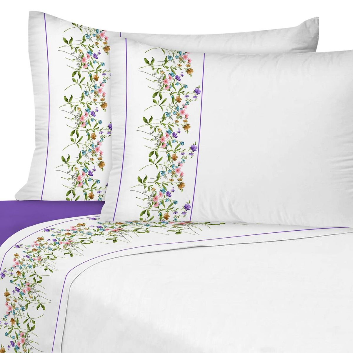 CHANTILLY - Sabanas 144H Estampadas 2.5 Plazas Freedom Morada.