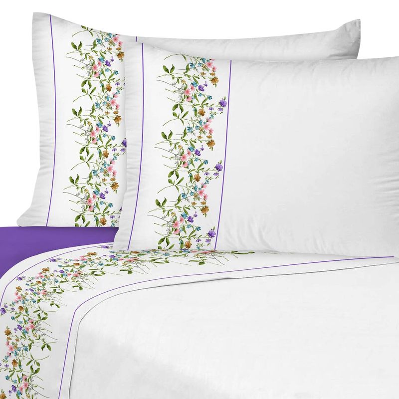 CHANTILLY - Sabanas 144H Estampadas 2.5 Plazas Freedom Morada