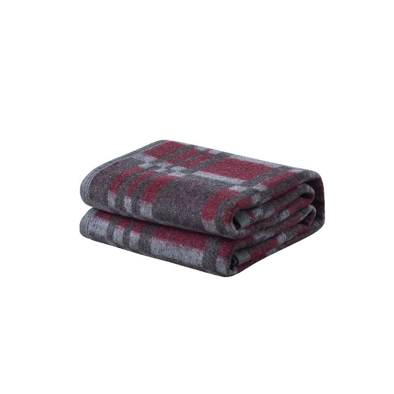 CHANTILLY - Frazada Térmica Jacquard 1.5 Plazas Burdeos