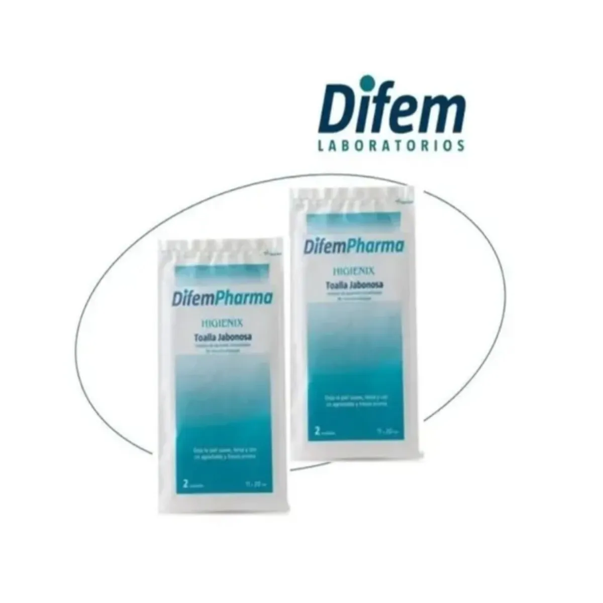 DIFEM - Toalla Jabonosa Higienix Difem 11x20cm Pack 10 Sobres X 2 Un