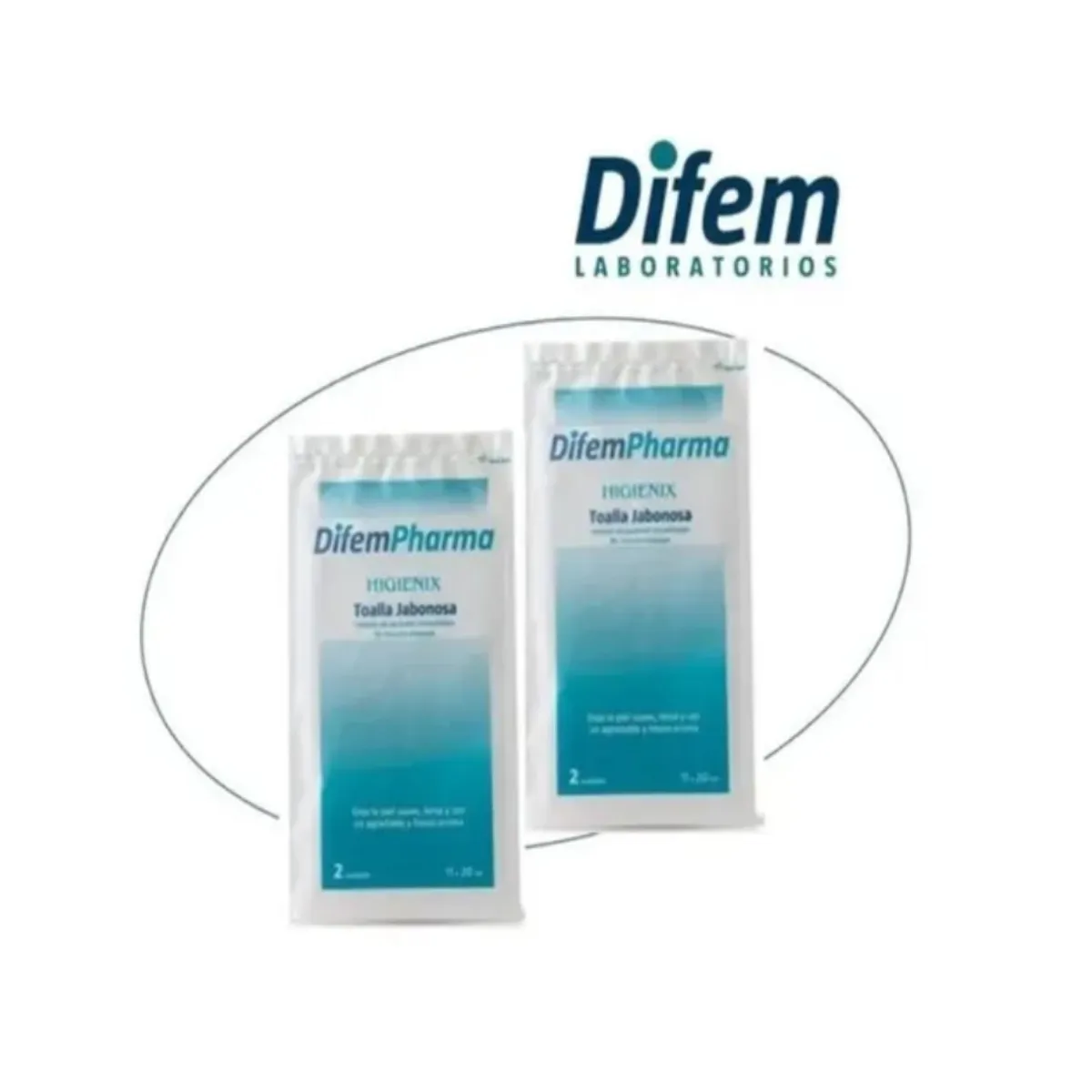 DIFEM - Toalla Jabonosa Higienix Difem 11x20cm Pack 10 Sobres X 2 Un