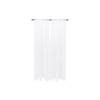 Set cortina velo liso para tubo 140x220 cm - blanc