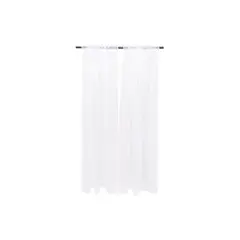 CHANTILLY - Set cortina velo liso para tubo 140x220 cm - blanc