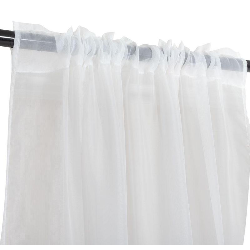 CHANTILLY - Set cortina velo liso para tubo 140x220 cm- marfil