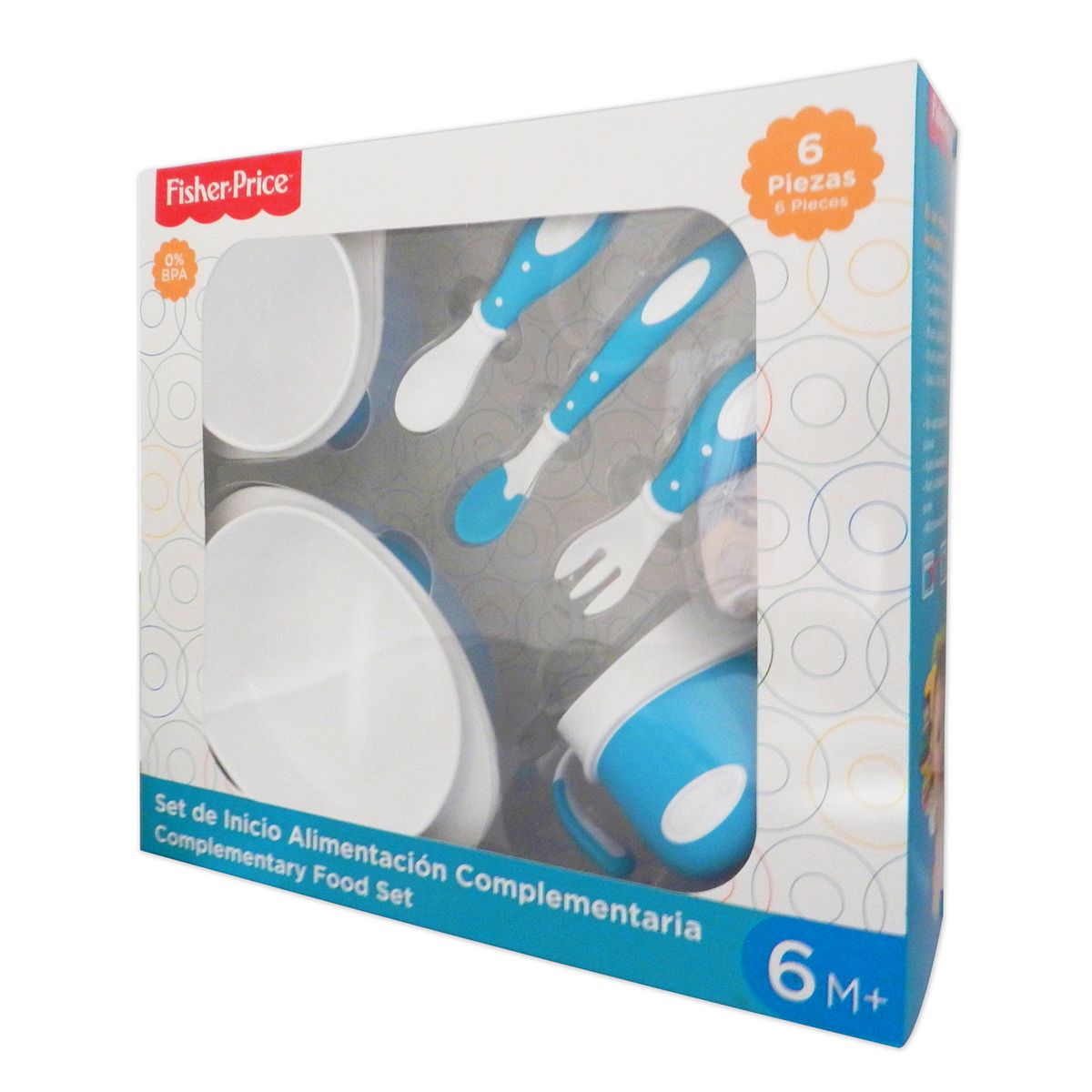 FISHER PRICE - Set de Inicio Alimentación Fisher Price 6 Piezas Azul