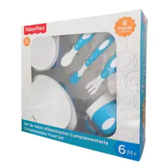 FISHER PRICE - Set de Inicio Alimentación 6 Piezas Azul