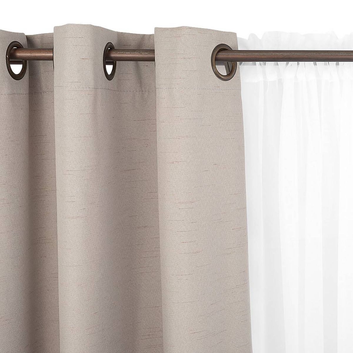 CHANTILLY - Set blackout 6p termico lino 140x220 gris