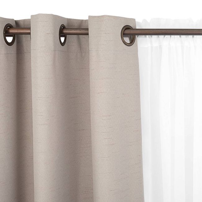 CHANTILLY - Set blackout 6p termico lino 140x220 gris