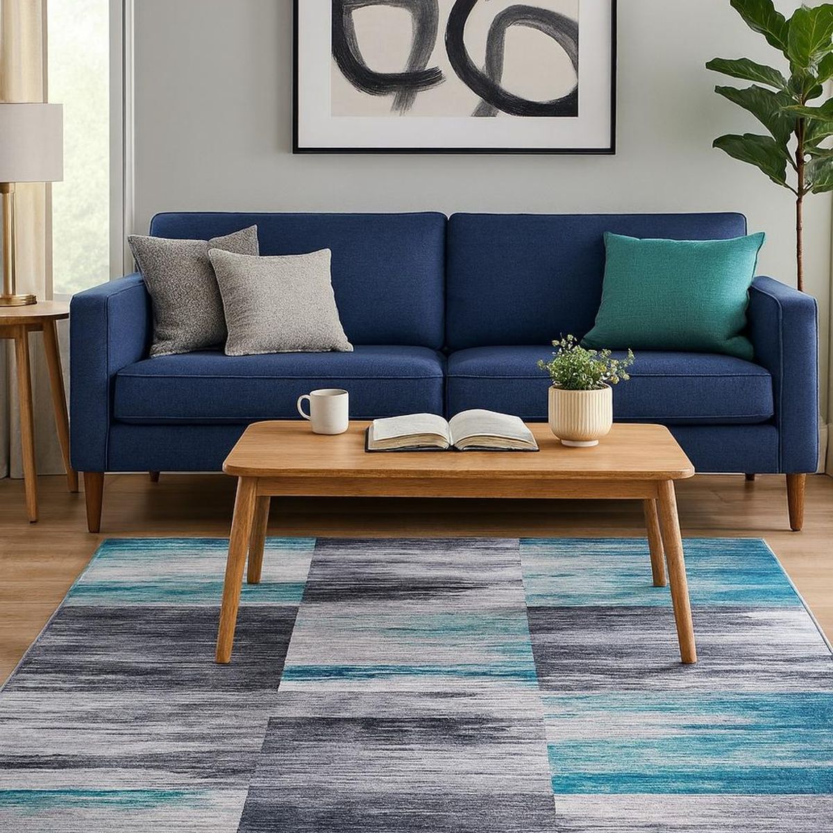 CLEMS CORTINAS - Alfombra Clems Para Living 200x220 Diseño Georgia