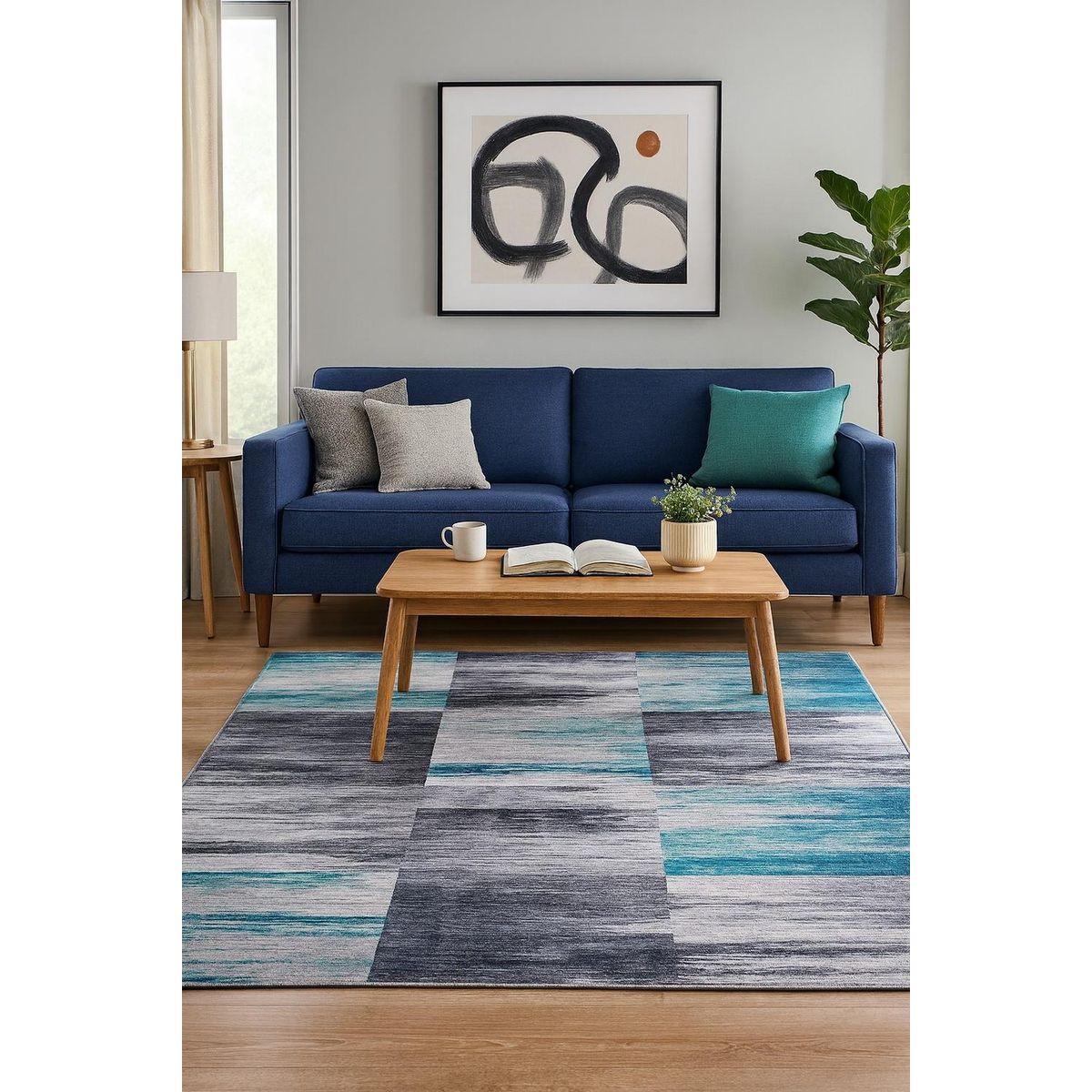 CLEMS CORTINAS - Alfombra Clems Para Living 200x220 Diseño Georgia