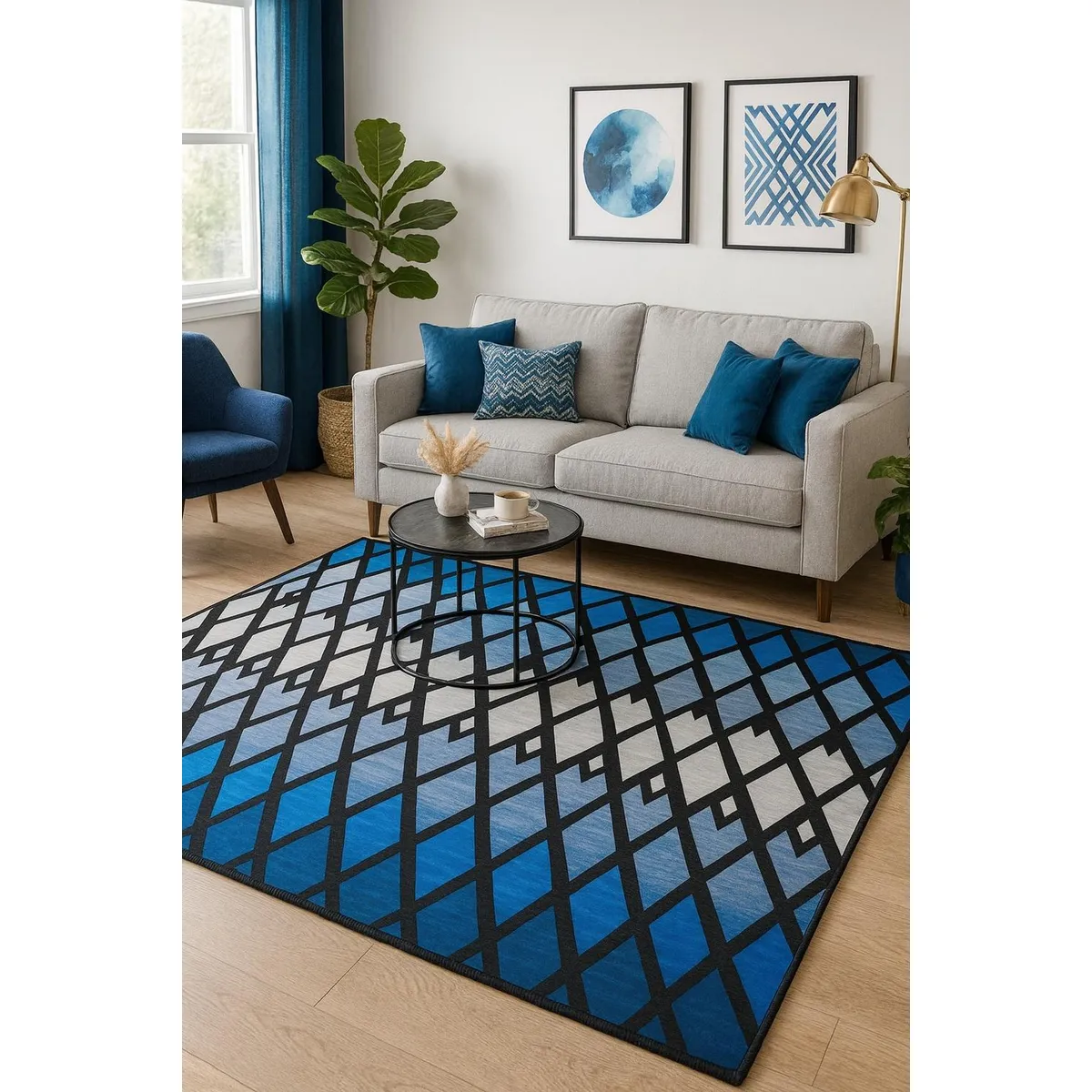 CLEMS CORTINAS - Alfombra Diseño Denver Para Living 120x160 Clems