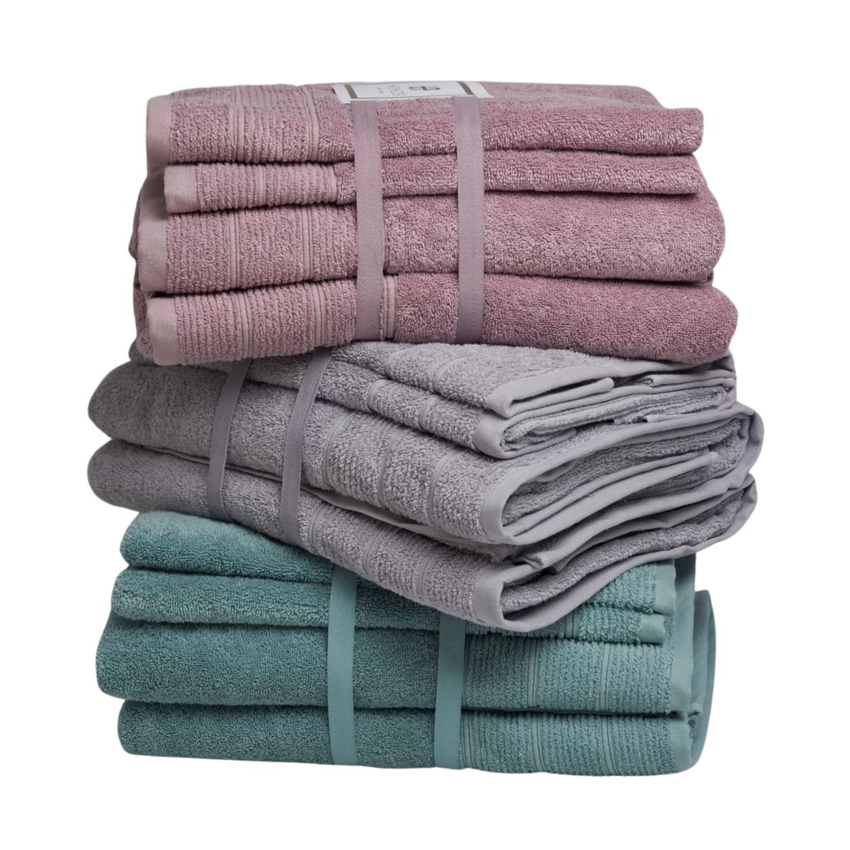 HOHOS CASA - Set de toallas Deluxe 100% algodón turco 620gr, color Verde menta.