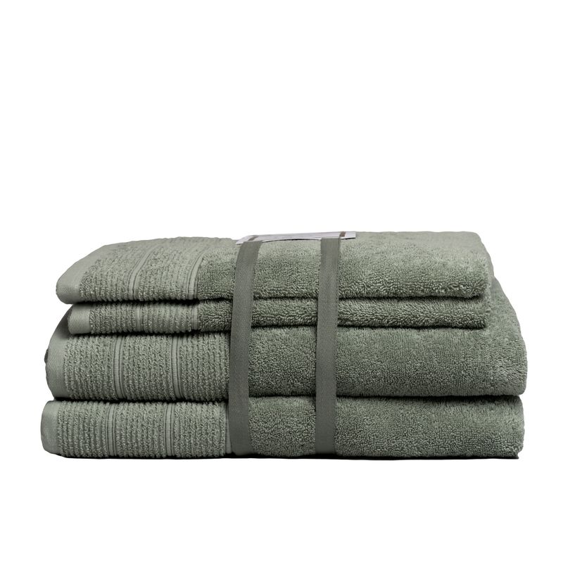 HOHOS CASA - Set de toallas Deluxe 100% algodón turco 620gr, color Verde menta.