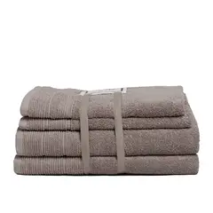 HOHOS CASA - Set de toallas Deluxe 100% algodón turco 620gr. Color Taupe