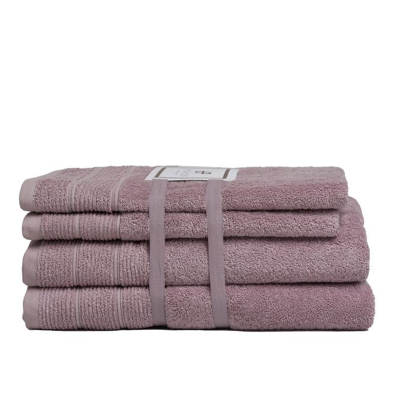 HOHOS CASA - Set de toallas Deluxe 100% algodón turco 620gr, color Malva.