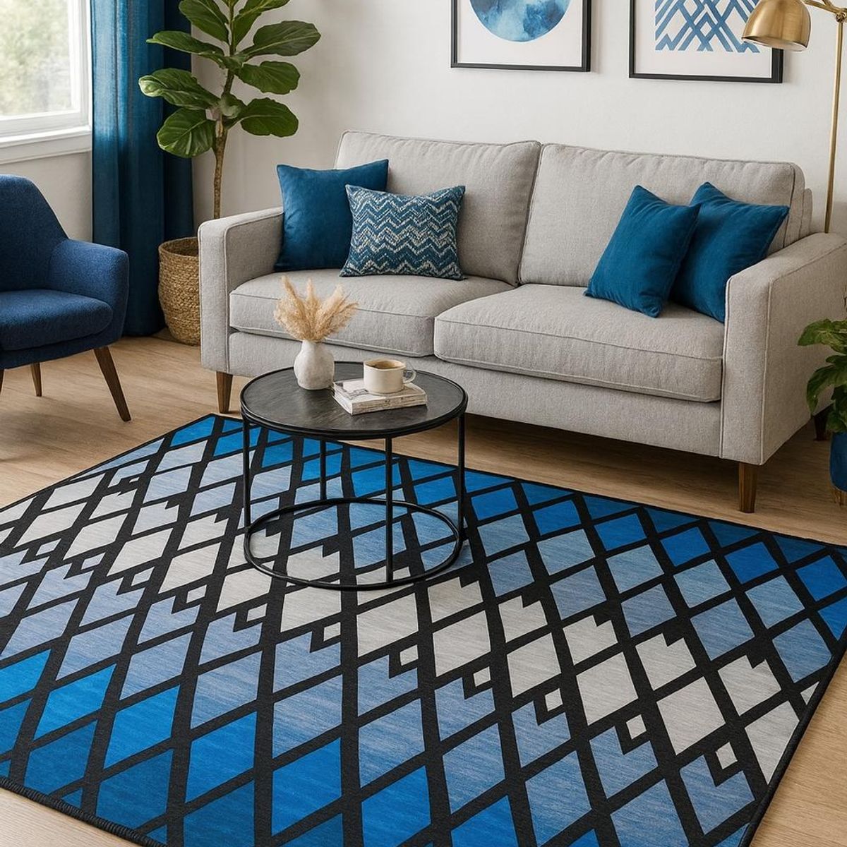 CLEMS CORTINAS - Alfombra Diseño Denver Para Living 200x220 Clems