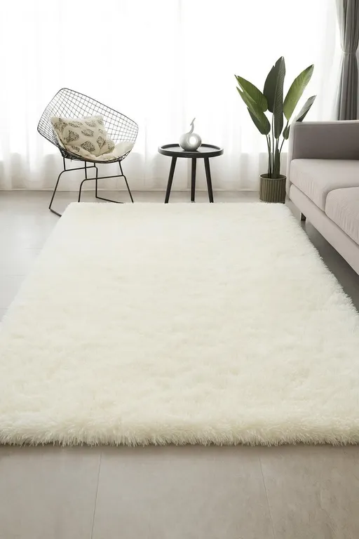 Alfombra Peluda Shaggy Crema 150x200