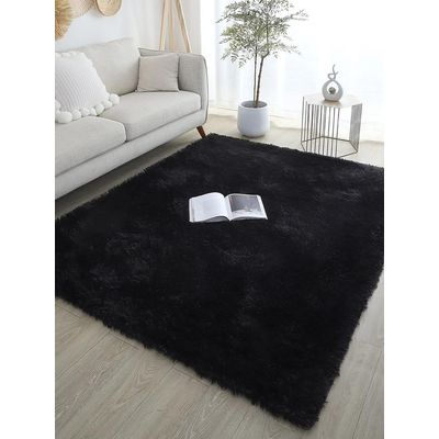 Imagen 2 del producto Alfombra Peluda Shaggy Negro 200x220