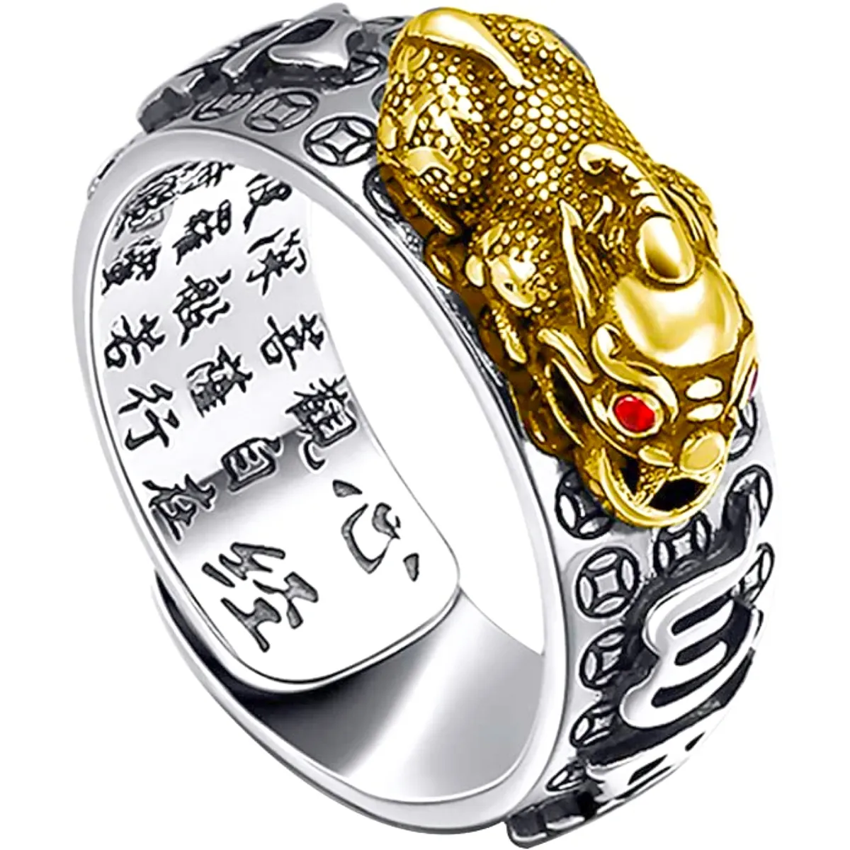 GENERICO - Anillo Feng Shui Mantra 6 Proverbios