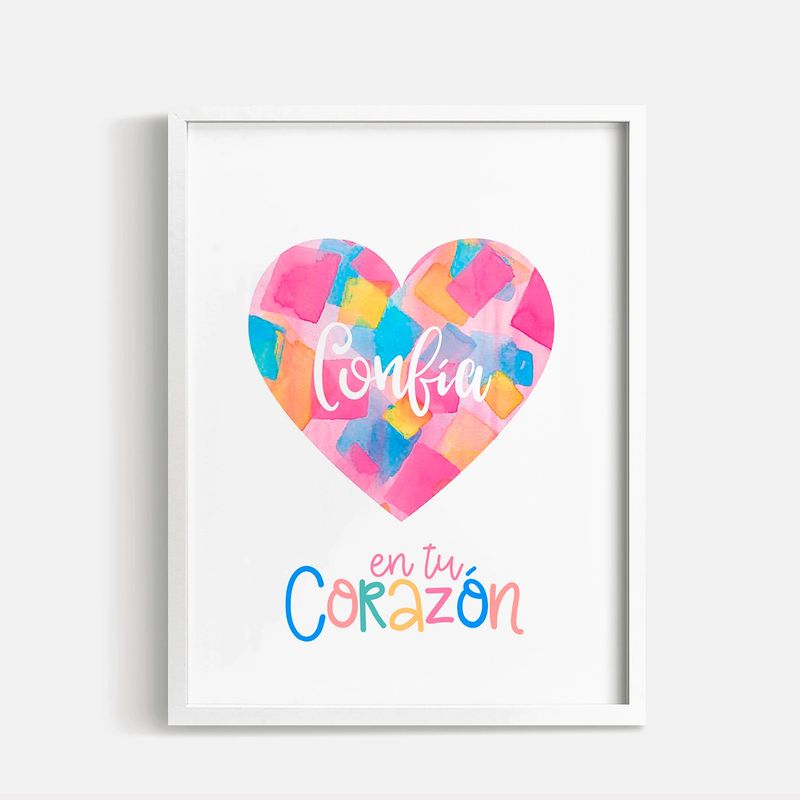 DECORACION PAJARITO - Cuadro Infantil Deco frase Corazón