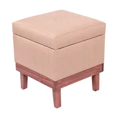 GENERICO - Pouf Baúl Emilia Beige Omega 45x45x46 cm Máxima Design