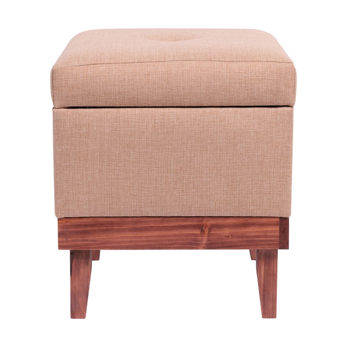 GENERICO - Pouf Baúl Emilia Beige Omega 45x45x46 cm Máxima Design
