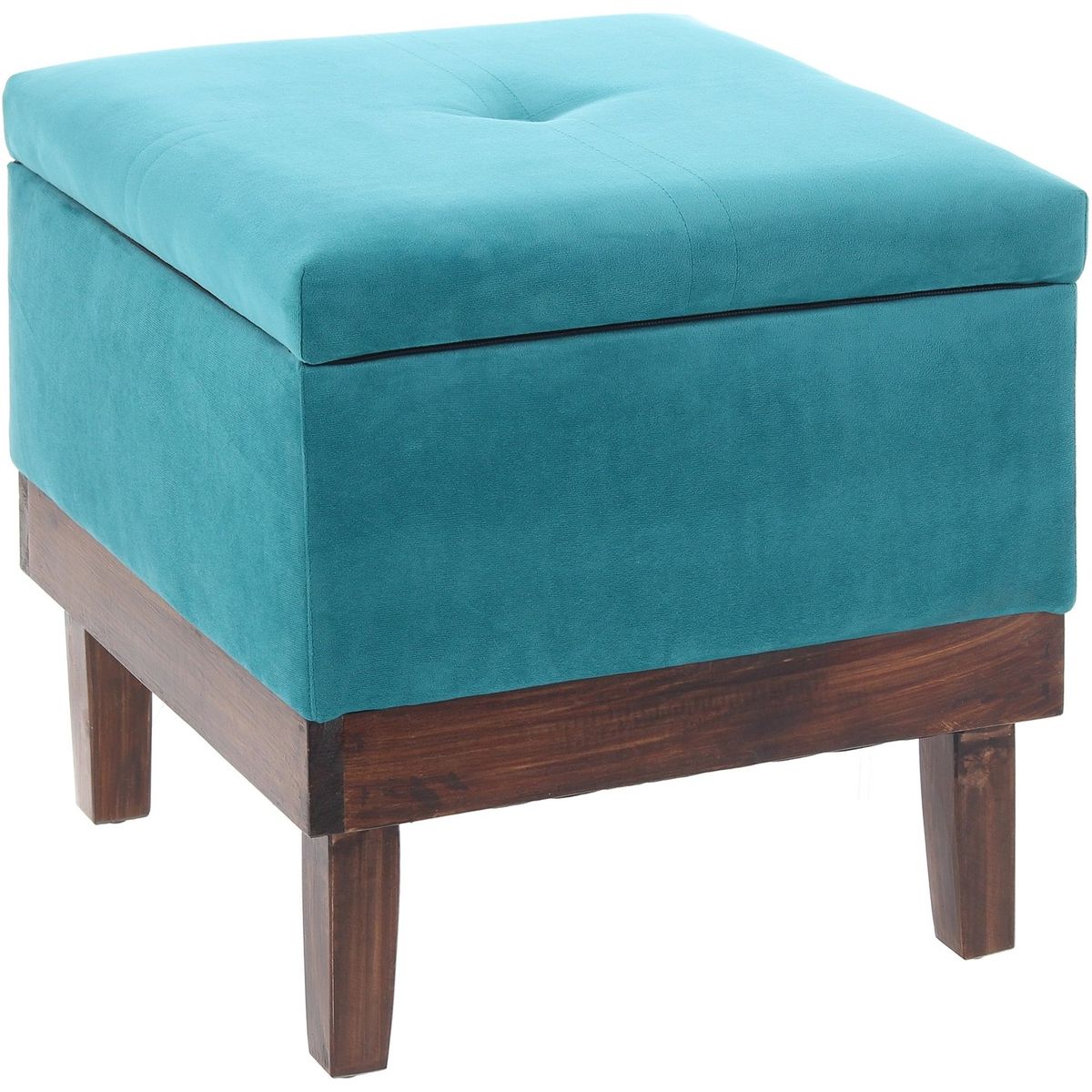 GENERICO - Pouf Baúl Emilia Calipso Felpa 45x45x46 cm Máxima Design