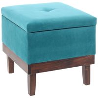 Pouf Baúl Emilia Calipso Felpa 45x45x46 cm Máxima Design