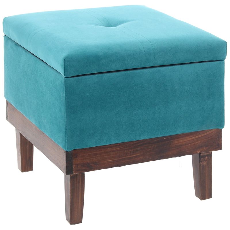 GENERICO - Pouf Baúl Emilia Calipso Felpa 45x45x46 cm Máxima Design
