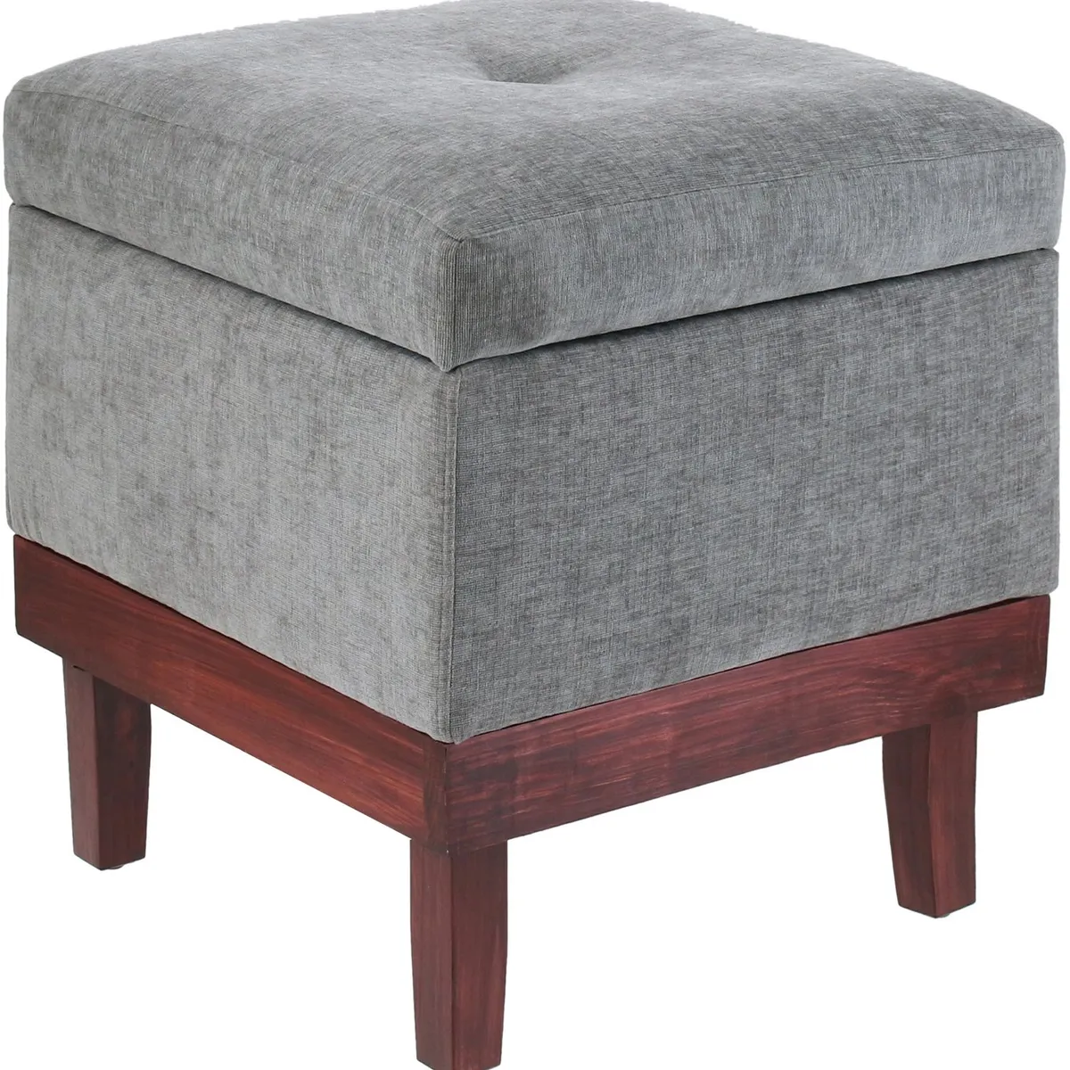 GENERICO - Pouf Baúl Emilia Gris Altea 45x45x46 cm Máxima Design