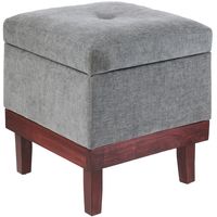 Pouf Baúl Emilia Gris Altea 45x45x46 cm Máxima Design