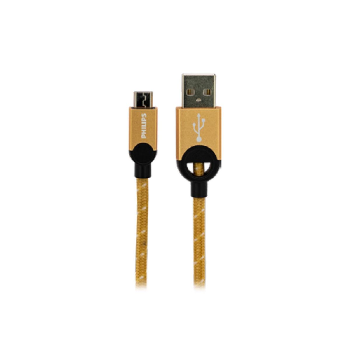 PHILIPS - Cable USB A Micro USB Trenzado Dorado LC2618G Philips