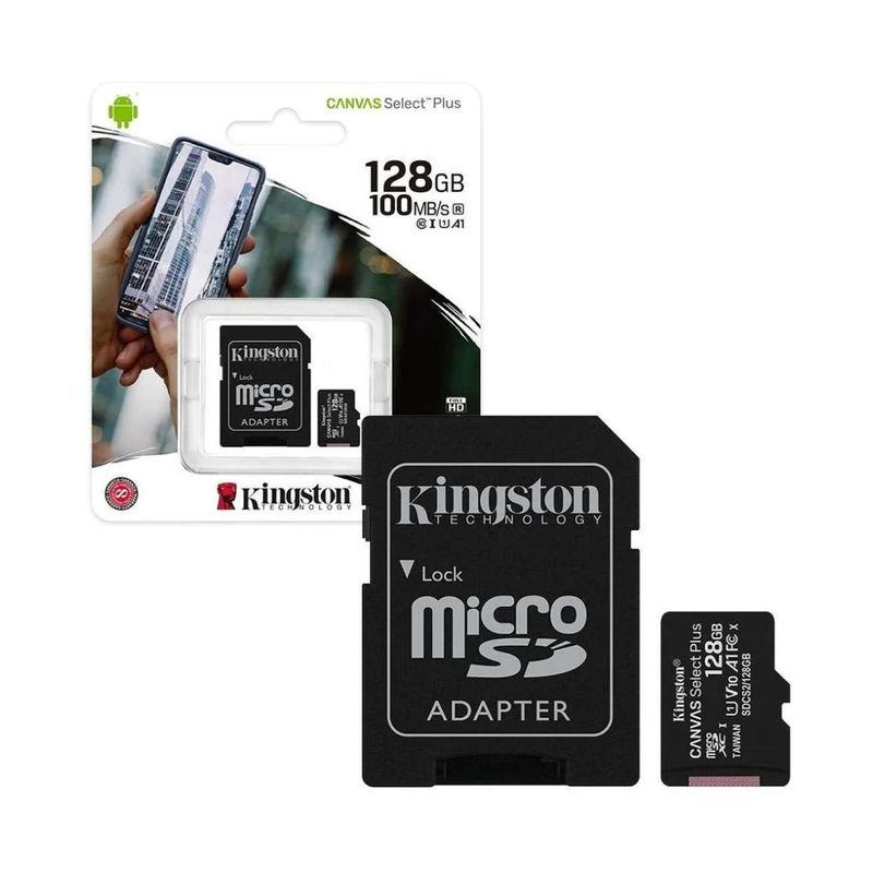 KINGSTON - Tarjeta De Memoria Micro Sd 128Gb 100Mbs Kingston