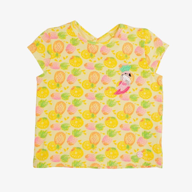 PILLIN - Polera Bebe Algodón Verano Niña Amarillo PILLIN