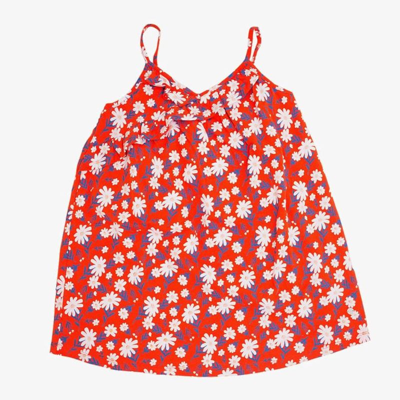 PILLIN - Vestido Hh Algodón Verano Niña Rojo - Rojo