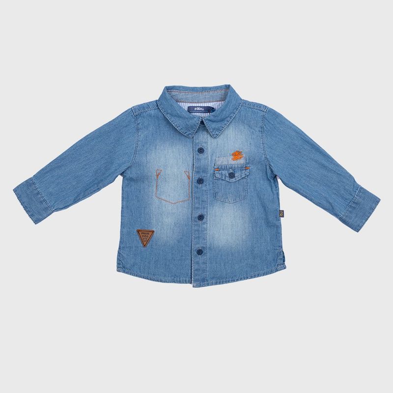 PILLIN - Camisa Mezclilla Bebe Niño Denim Pillin PILLIN