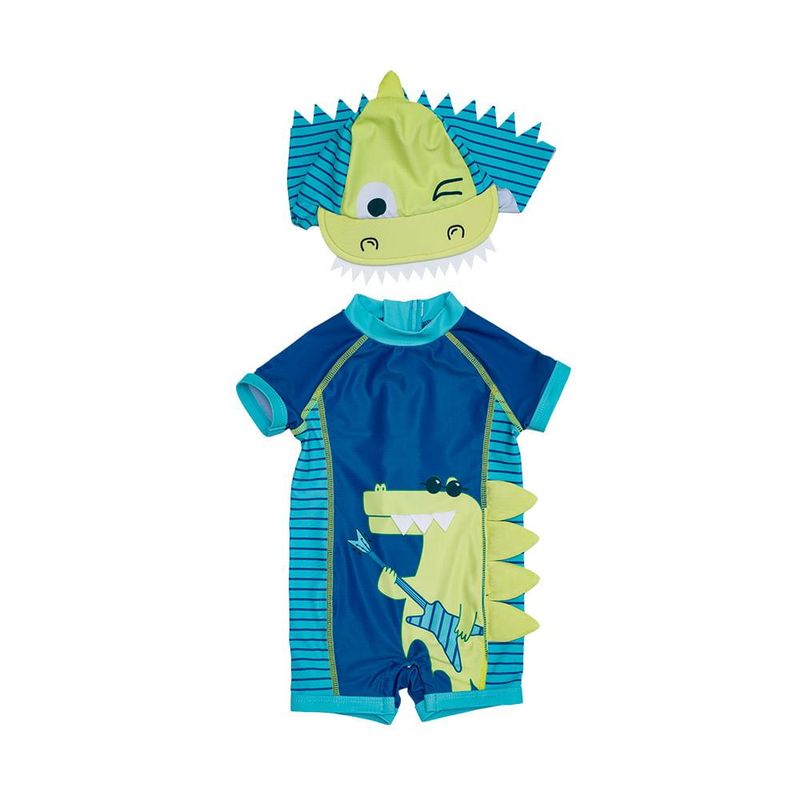 PILLIN - Set Uv 2 Pcs Bebé Nylon Verano Niño Azul PILLIN