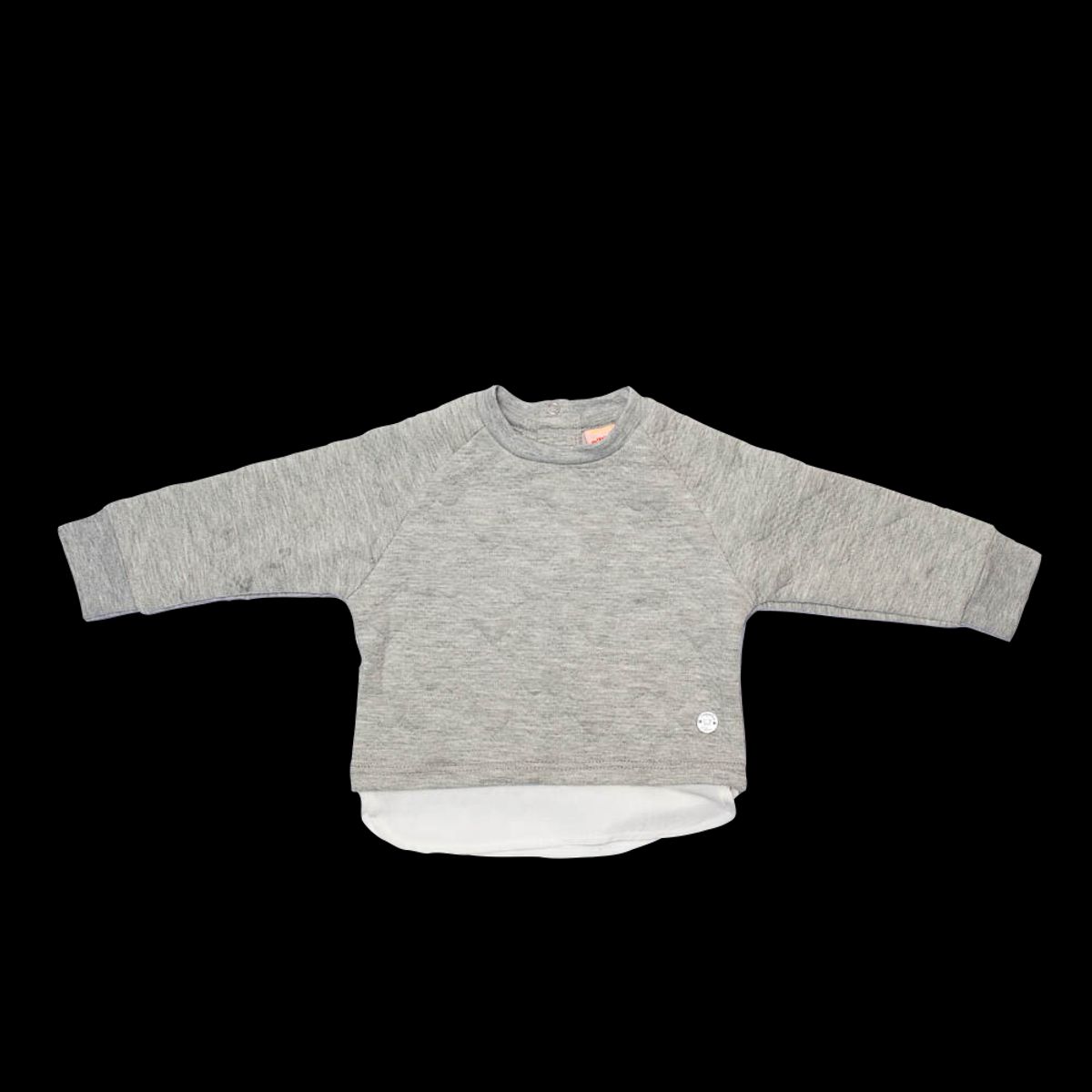 PILLIN - Polerón Cuello Redondo Bebe Algodón Invierno Niña Gris PILLIN