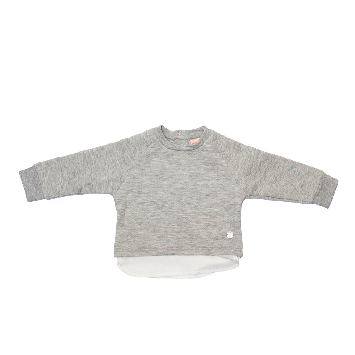 PILLIN - Polerón Cuello Redondo Bebe Algodón Invierno Niña Gris PILLIN