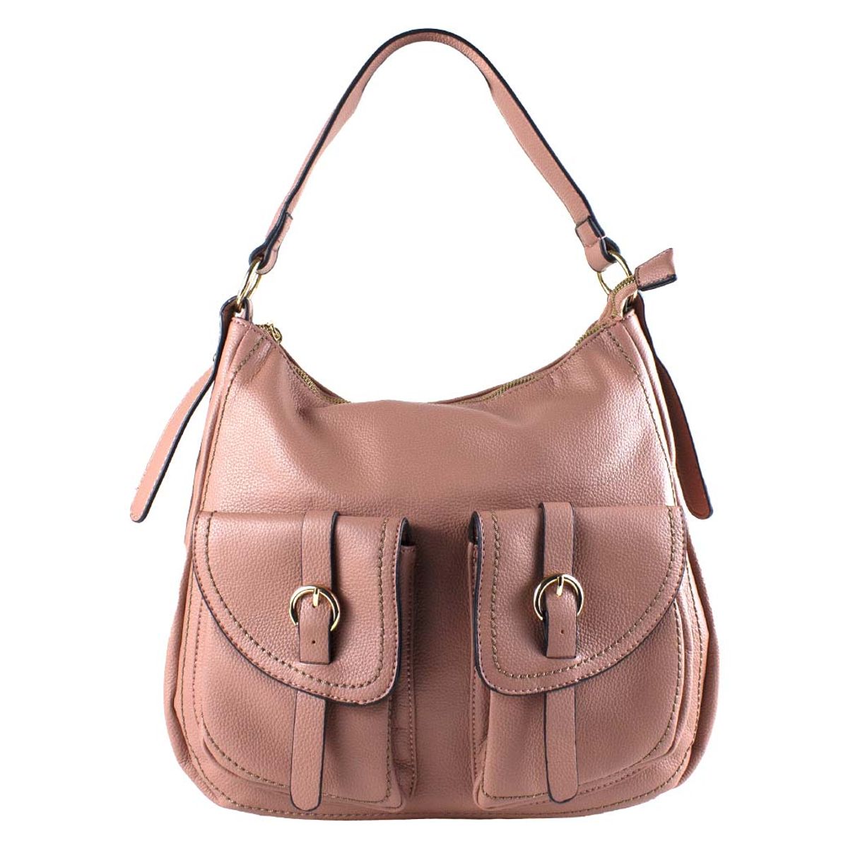 MAILEA - Cartera ecocuero base acolchada para mujer rosado