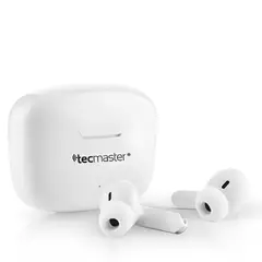 TECMASTER - Audífono Earbuds Bluetooth Touch Wireless TWS HIFI TM-300512 - Blanco